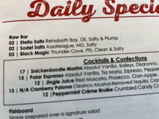 Menu photo 8 Catch 54 Selbyville, DE