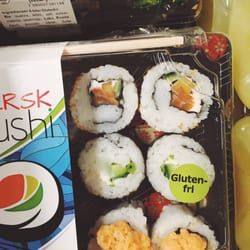 Rema 1000 - They offer gluten free sushi