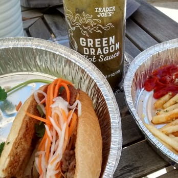 Nguyen's Kitchen - Ended up putting some aftermarket Dragon sauce in the sandwich to kick it up. - Vietnamese Near Me - Orange, California