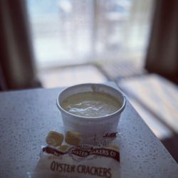 Elizabeth Oceanfront Suites, Ascend Hotel Collection - They serve salmon chowder every day at 5pm!! It was frikkin DELICIOUS!!