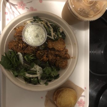 Milu - Chili Crisp Chicken Bowl Pineapple Bun HK Style Milk Tea - Cold - Chinese Near Me - New York, New York Milu - Chili Crisp Chicken Bowl Pineapple Bun HK Style Milk Tea - Cold - Chinese Near Me - New York, New York
