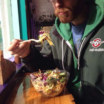 Thrive - Gab munching raw vegan pad thai. - Gluten-Free Near Me - Boulder, Colorado Thrive - Gab munching raw vegan pad thai. - Gluten-Free Near Me - Boulder, Colorado