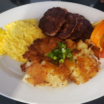 Flavor Table - Pork sausage patty, eggs and potatoes - Cajun/Creole Near Me - Los Angeles, California