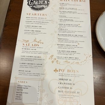 Garden District - Food menu - Cajun/Creole Near Me - Grand Rapids, Michigan