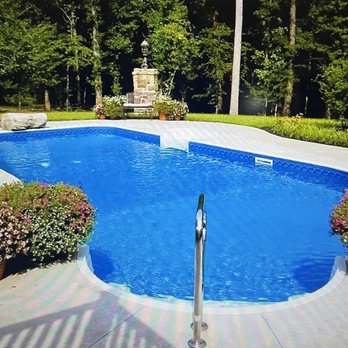 Michael Enterprises Pools and Spas - 18' x 36' Lazy L with fiberglass steps, fiberglass swimout and diving board. - Pool & Hot Tub Service Near Me - Statham, Georgia