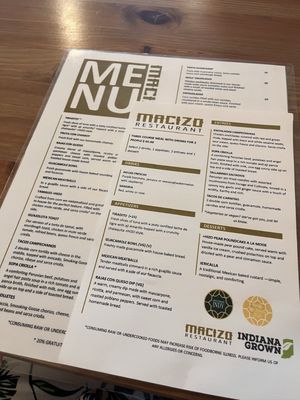 Menu photo 2 Macizo Restaurant Indianapolis, IN Menu photo 2 Macizo Restaurant Indianapolis, IN