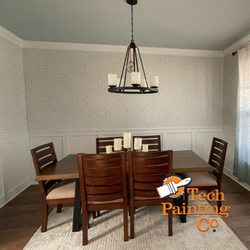 Tech Painting Company - Wall paper, ceiling paint, trim work. Nice.