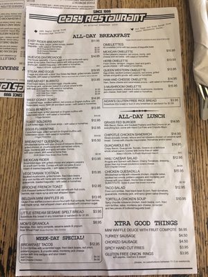 Menu photo 6 Easy Breakfast Toronto, ON