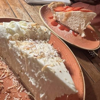 Monkeypod Kitchen by Merriman - Coconut cream pie and strawberry cream pie - New American Near Me - Kihei, Hawaii Monkeypod Kitchen by Merriman - Coconut cream pie and strawberry cream pie - New American Near Me - Kihei, Hawaii