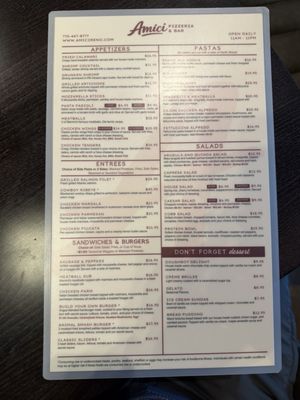 Menu photo 4 Amici Pizzeria & Bar Reno, NV Menu photo 4 Amici Pizzeria & Bar Reno, NV