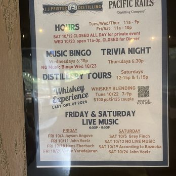 JJPfister Distilling - Live Music Schedule - JJPfister Distillery and Restaurant - Rancho Cordova , CA - October 26, 2024 - Distilleries Near Me - Sacramento, California JJPfister Distilling - Live Music Schedule - JJPfister Distillery and Restaurant - Rancho Cordova , CA - October 26, 2024 - Distilleries Near Me - Sacramento, California