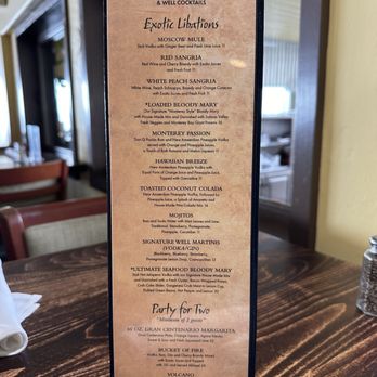 The Fish Hopper - Happy hour menu April 2025 - Seafood Near Me - Monterey, California