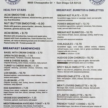 Labendi Cafe & Catering  - Front of the food menu - Cafes Near Me - San Diego, California