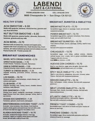 Menu photo 4 Labendi Cafe & Catering  San Diego, CA