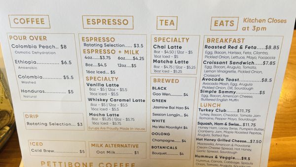 Menu photo 2 Pettibone Coffee Dayton, OH Menu photo 2 Pettibone Coffee Dayton, OH