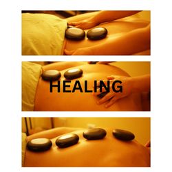 Juteme Healing Therapy - Hot stones to massage your body. The heat helps release tension  on your back and shoulders The result is deep relaxation and peace.