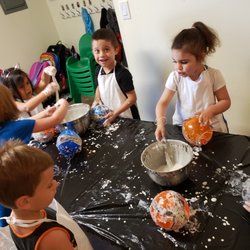 Miss Alana's Preschool - Paper mache planets!