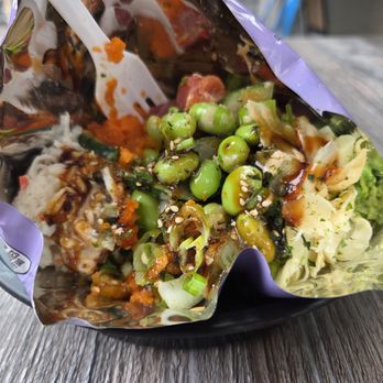 Poki Bowl - Fish and Chips ($12.95): same proteins and toppings as small bowl but using your choice of Hawaiian Brand chips instead of rice or whatnot - Poke Near Me - Henderson, Nevada