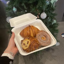 Butter croissant , almond twice baked , morning cinny bun ! Butter croissant , almond twice baked , morning cinny bun !