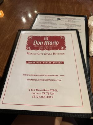 Menu photo 6 Don Mario Mexican Restaurant Lakeway, TX Menu photo 6 Don Mario Mexican Restaurant Lakeway, TX