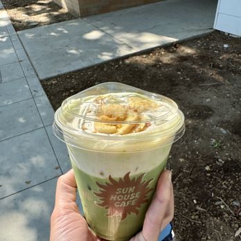Sun House Cafe - Banana matcha - Coffee & Tea Near Me - Sacramento, California Sun House Cafe - Banana matcha - Coffee & Tea Near Me - Sacramento, California