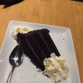 Tavernakaya - Triple chocolate cake dessert with whipped cream & candied ginger. - Japanese Near Me - Madison, Wisconsin Tavernakaya - Triple chocolate cake dessert with whipped cream & candied ginger. - Japanese Near Me - Madison, Wisconsin