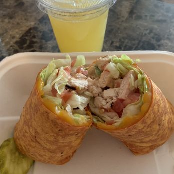 Flo's Luncheonette - Southwestern chicken wrap and a mimosa to go! - American Near Me - Blue Point, New York