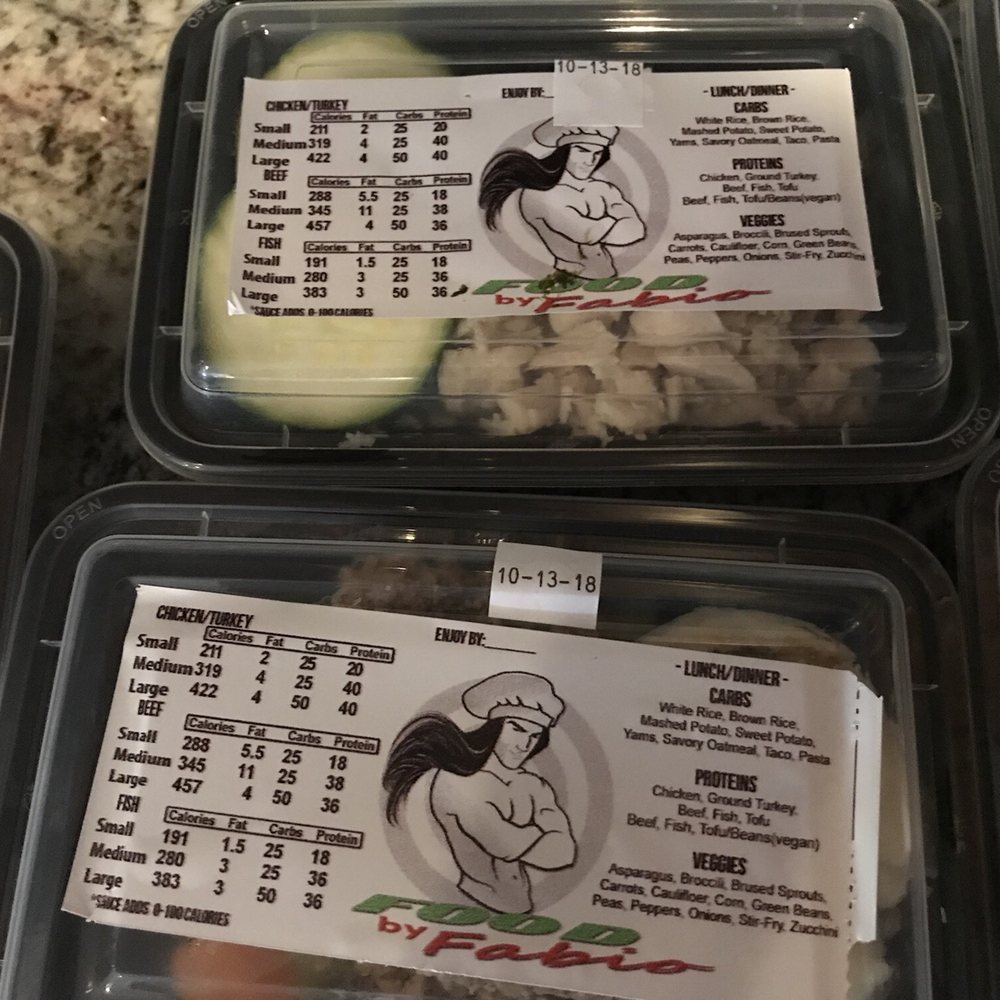 Food by Fabio - Good value. No heating instructions & the ingredients aren't circled from the options listed. Sides aren't seasoned so rice & veg are bland. - Food Delivery Services Near Me