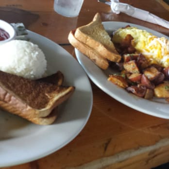 Lulu's Waikiki - The Mile High Omelette woth Porteguese Sausage and rice and The Dawn Patrol Omelette with Potatoes. DELICIOUS!! - Burgers Near Me - Honolulu, Hawaii Lulu's Waikiki - The Mile High Omelette woth Porteguese Sausage and rice and The Dawn Patrol Omelette with Potatoes. DELICIOUS!! - Burgers Near Me - Honolulu, Hawaii