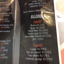 L'Alsacien Gourmand - Menu café, apéro et digestif
