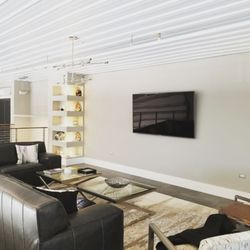 LuxeHome Theater - TV mounting. Wires concealed