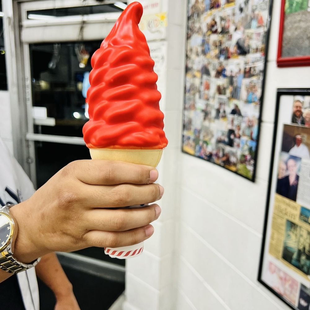 Lee's Dairy Treat - Large cherry dipped cone - Ice Cream & Frozen Yogurt Near Me - Brookfield, Wisconsin Lee's Dairy Treat - Large cherry dipped cone - Ice Cream & Frozen Yogurt Near Me - Brookfield, Wisconsin