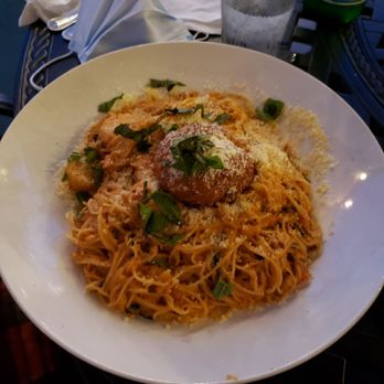 Fiamma Italian Grill - Angel hair topped with a crab cake. - Italian Near Me - Bethlehem, Pennsylvania Fiamma Italian Grill - Angel hair topped with a crab cake. - Italian Near Me - Bethlehem, Pennsylvania