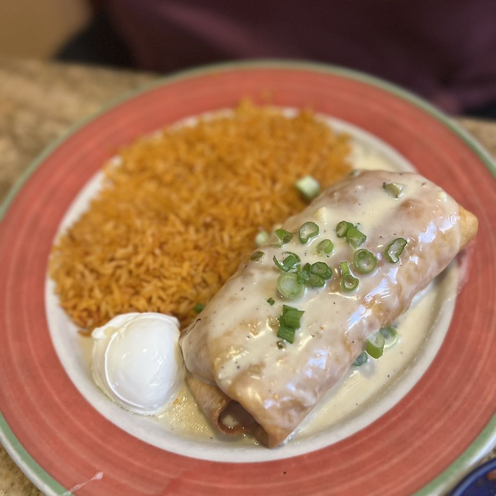 La Casita - Chimichanga with queso blanco - Mexican Near Me - Roseville, Minnesota La Casita - Chimichanga with queso blanco - Mexican Near Me - Roseville, Minnesota