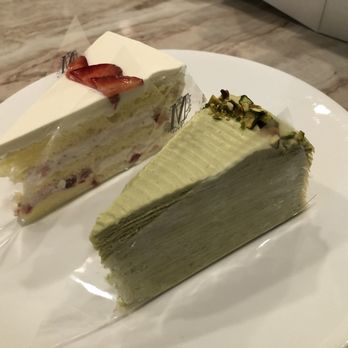 Lady M Cake Boutique - Strawberry shortcake and pistachio crepe cake - Bakeries Near Me - Arcadia, California