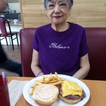 Lindo’s Diner - Me having a yummy pastrami burger and fries. - American Near Me - Yucaipa, California