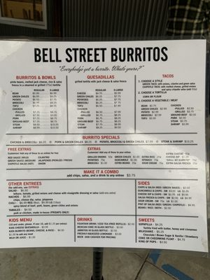 Menu photo 2 Bell Street Burritos Atlanta, GA