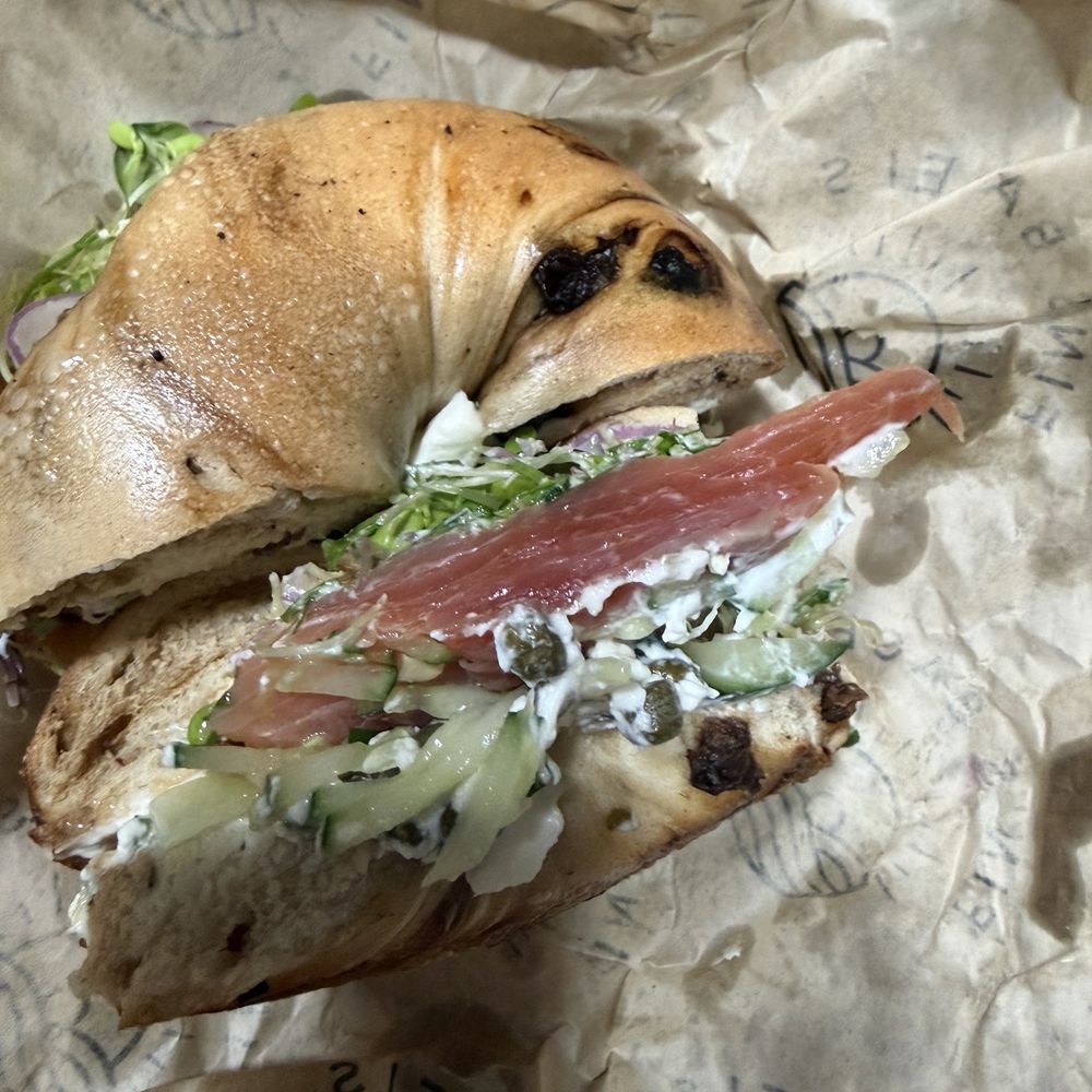 Fin's Bagels - Lox on raisin cinnamon - Bagels Near Me - Honolulu, Hawaii Fin's Bagels - Lox on raisin cinnamon - Bagels Near Me - Honolulu, Hawaii