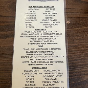 Quincys - Drink menu - Steakhouses Near Me - Leadville, Colorado