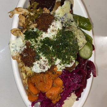Brassica - Falafel salad with everything offered - Mediterranean Near Me - Columbus, Ohio