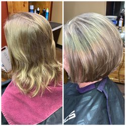 Vivid Salon & Spa - Before and after highlights and haircut!