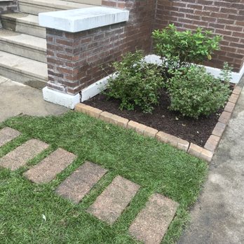 RLG Landscaping - AFTER: Rebuilt path to edge of house, and new hydrangea and lilacs (transplanted from overcrowded back garden). - Landscaping Near Me - Berwyn, Illinois