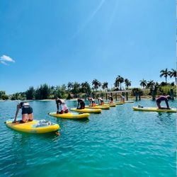 Turquoise Floating Yoga - Paddle and Flow SUP Yoga at TigerTail Lake in Dania Beach!