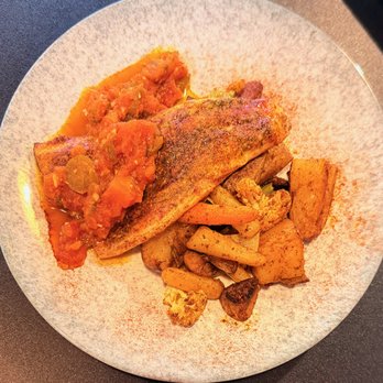 Chef's Kitchen - Harvest Tomato Fish of the Day (Branzino) - Caterers Near Me - Las Vegas, Nevada