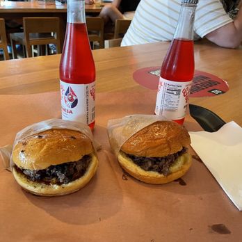 Bark Barbecue - Brisket sandwich with a red country club soda - Barbeque Near Me - Brooklyn, New York Bark Barbecue - Brisket sandwich with a red country club soda - Barbeque Near Me - Brooklyn, New York