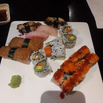 Sushi King - 2 eel, 2 red snapper, 2 tofu skin (subtly sweet goodness) vegetable roll, volcano roll - Sushi Bars Near Me - Algonquin, Illinois