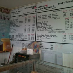 Lucedale Donut and Breakfast - Menu board