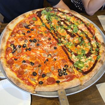 Prime Pizza - Half supreme & half bbq chicken - Pizza Near Me - Los Angeles, California Prime Pizza - Half supreme & half bbq chicken - Pizza Near Me - Los Angeles, California