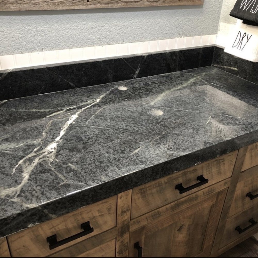 Soapstone International - After a few applications of mineral oil - Kitchen & Bath Near Me - Anaheim, California