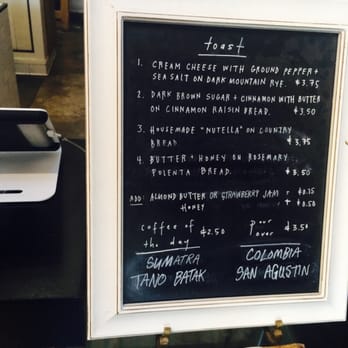 The Mill - Menu of the day. - Coffee & Tea Near Me - San Francisco, California